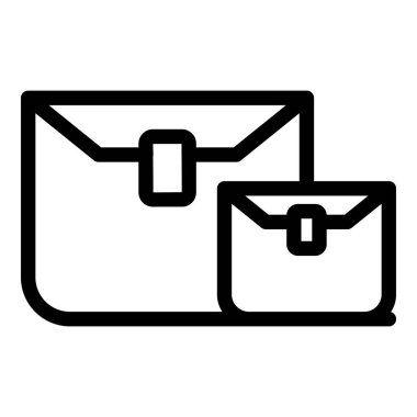 Yemek poşeti ikonu ana hatları vektörü. Atıştırmalık