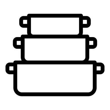 Beslenme çantası simgesi ana hatları vektörü. Atıştırmalık