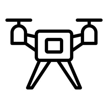 Casus İHA simgesi ana hat vektörü. Hava kamerası