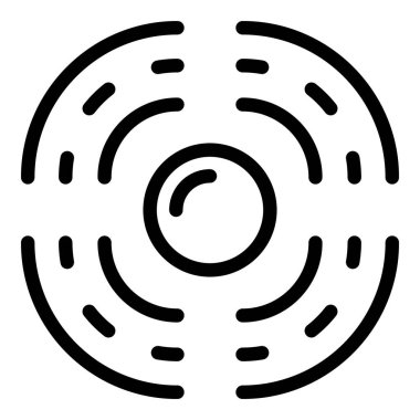 Hava aracı radar ikonu ana hat vektörü. Hava helikopteri