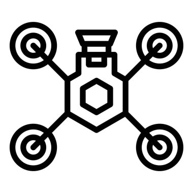 Şehir helikopter ikonu ana hat vektörü. Hava aracı