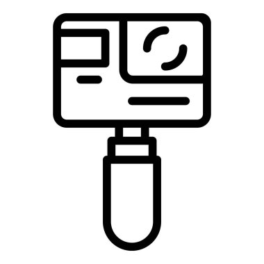 Kamera simgesi ana hatlı vektörle ilgilen. Hava aracı