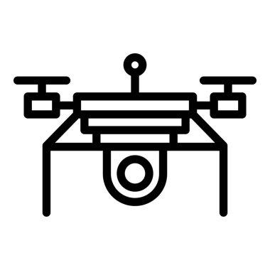 Tekno İHA simgesi ana hat vektörü. Hava kamerası