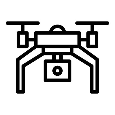 Tekno İHA simgesi ana hat vektörü. Casus denetimi