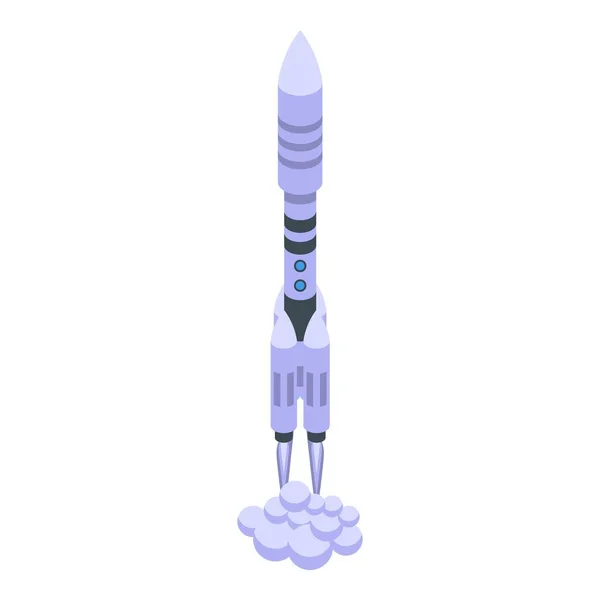 Изометрический вектор запуска ракеты. Космический корабль — стоковый вектор