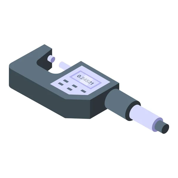 Work micrometer icon isometric vector. Dial micro — Stock Vector