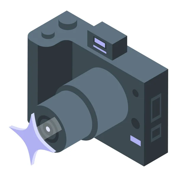 Party camera icon isometric vector. Virtual call — Stock Vector