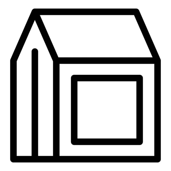 Caja de paquetes icono contorno vector. Snack pack — Vector de stock