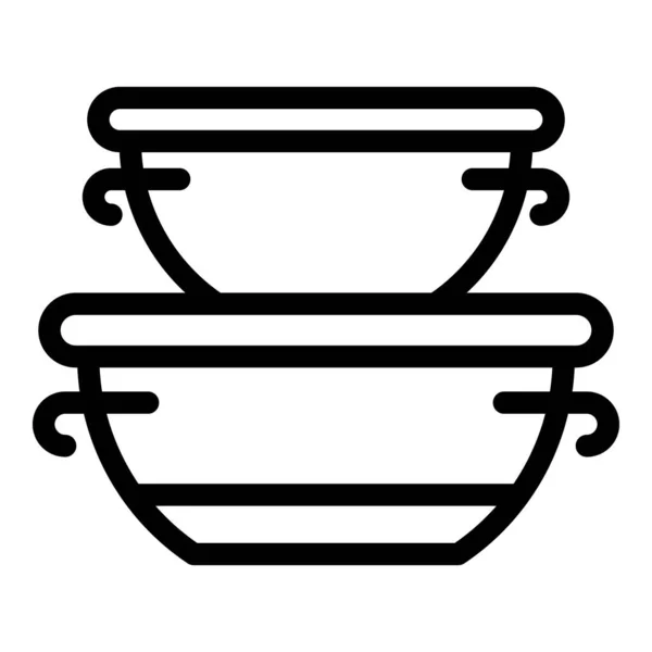 Snack boxes icono contorno vector. Envase — Archivo Imágenes Vectoriales