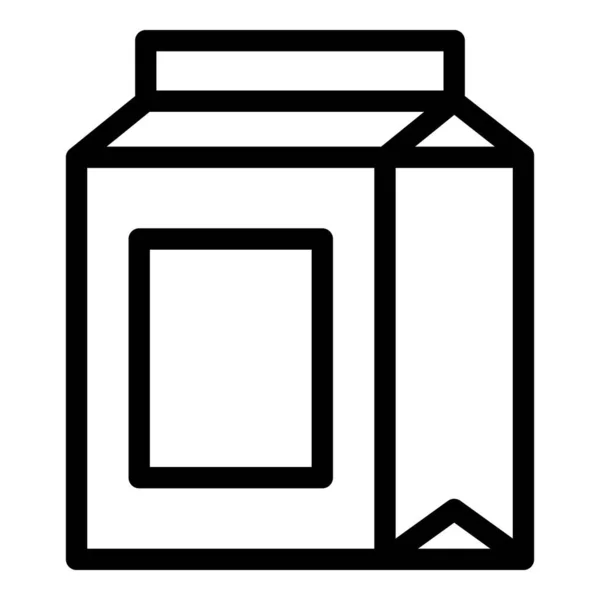 Matförpackning ikon kontur vektor. Snacksäckar — Stock vektor
