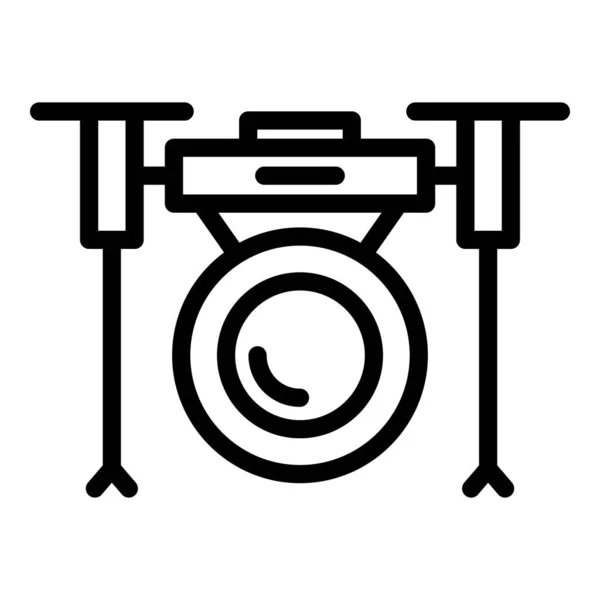 Professionelle Drone Icon Outline Vektor. Luftkamera — Stockvektor