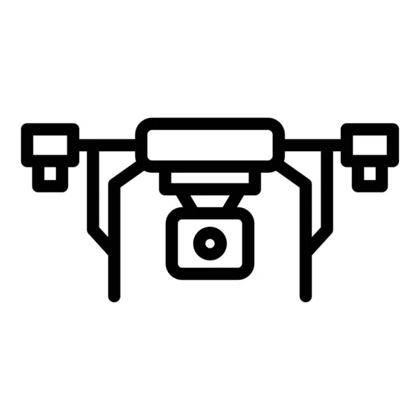 Control drone icon outline vector. Aerial camera — Stock Vector