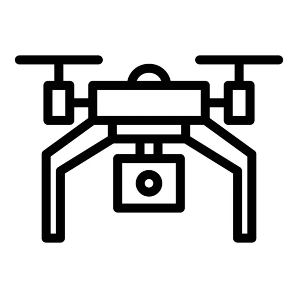 Techno drone icon outline vector. Spy control — Stock Vector