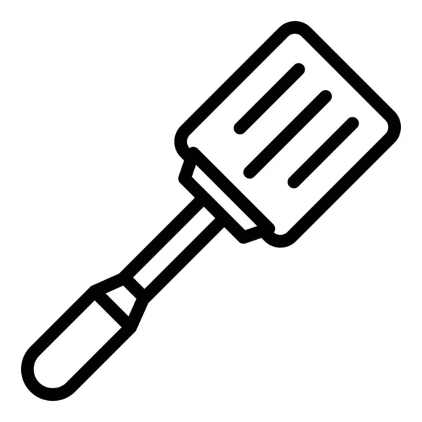 Cuisson spatule icône contour vecteur. Ustensile de cuisine — Image vectorielle