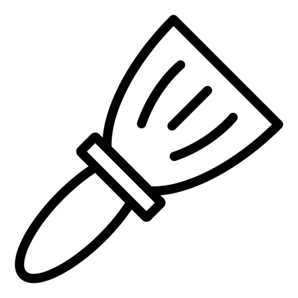 Вектор контура иконки лопатки Bbq. Гриль-посуда — стоковый вектор