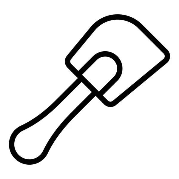 Cuillère spatule icône contour vecteur. Cuisine cuisine — Image vectorielle