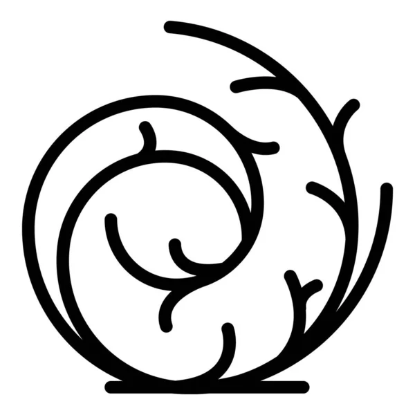 Tumbleweed icône balle contour vecteur. Mauvaise herbe à culbuter — Image vectorielle