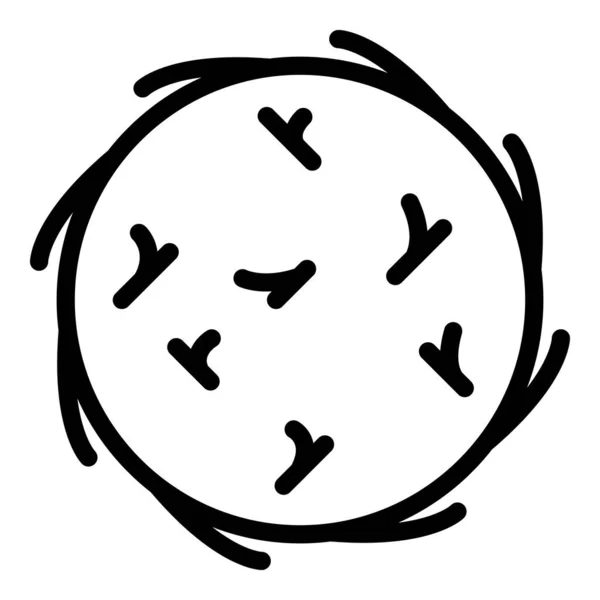 Tumbleweed ikon ana hatlı vektör şeklini al. Çöl topu — Stok Vektör