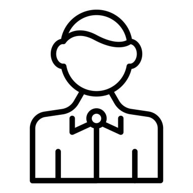 Sommelier ikon ana hatları vektörü. Şarap iç.