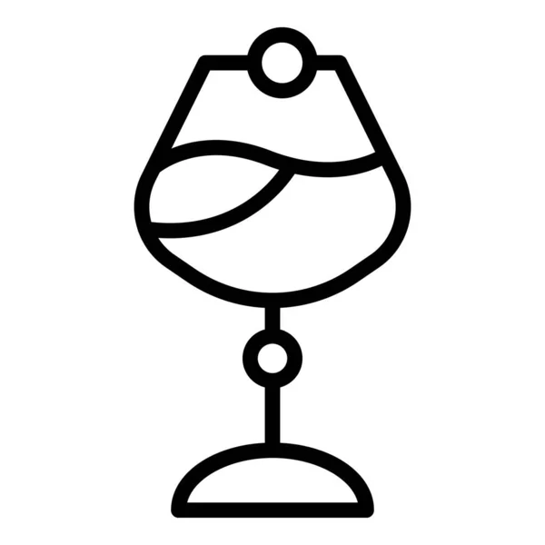 Ícone de vidro de vinho contorno vetor. Garrafa —  Vetores de Stock