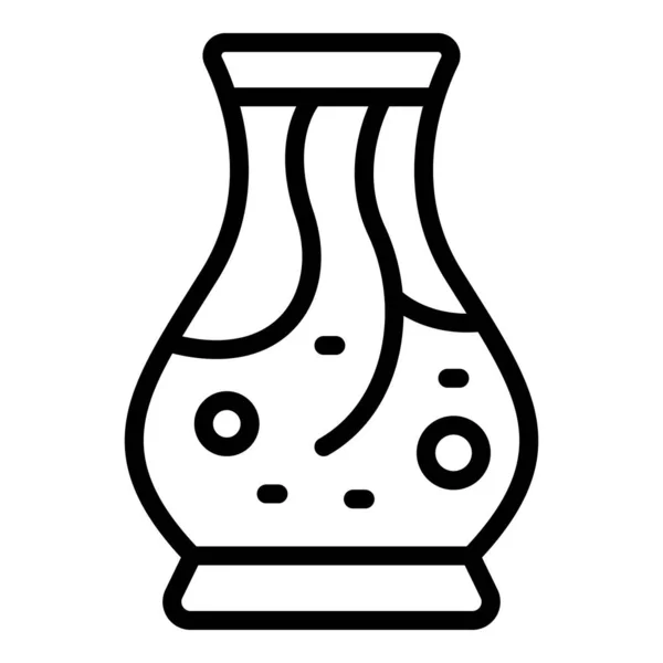 Icono de la jarra de vino contorno vector. Bebida sommelier — Vector de stock