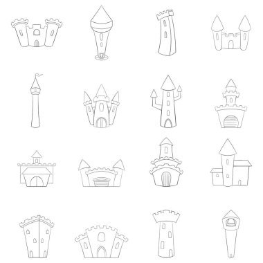 Kale kulesi simgesi çizimi