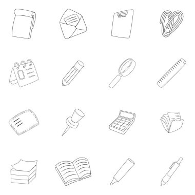 Kırtasiye simgesi ana hatlara ayarlandı