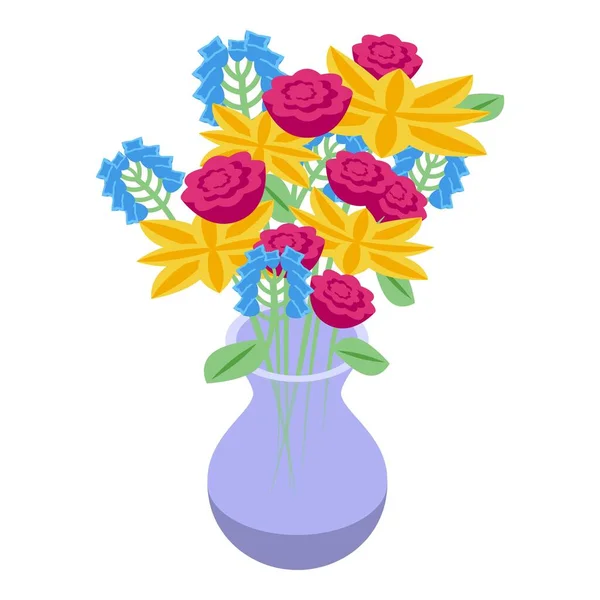 Bridal bouquet 아이콘 isometric vector. 꽃의 봄 — 스톡 벡터