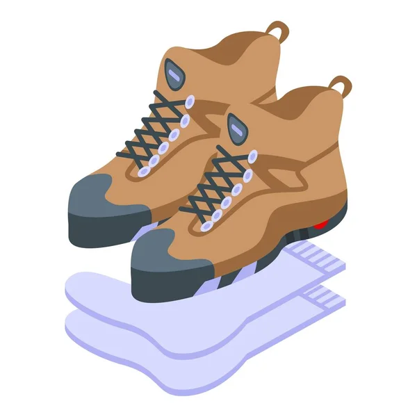 Hikings botas icono vector isométrico. Bota del ejército — Archivo Imágenes Vectoriales