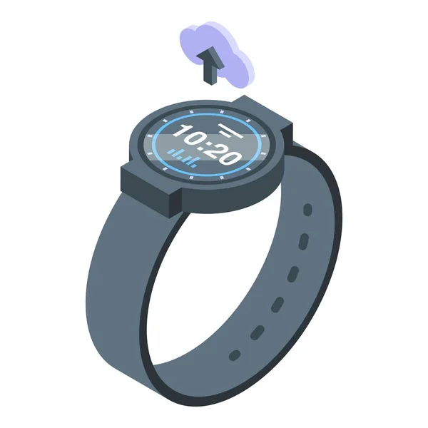 Ikona zegarka biegowego wektor izometryczny. Aplikacja zdrowotna — Wektor stockowy