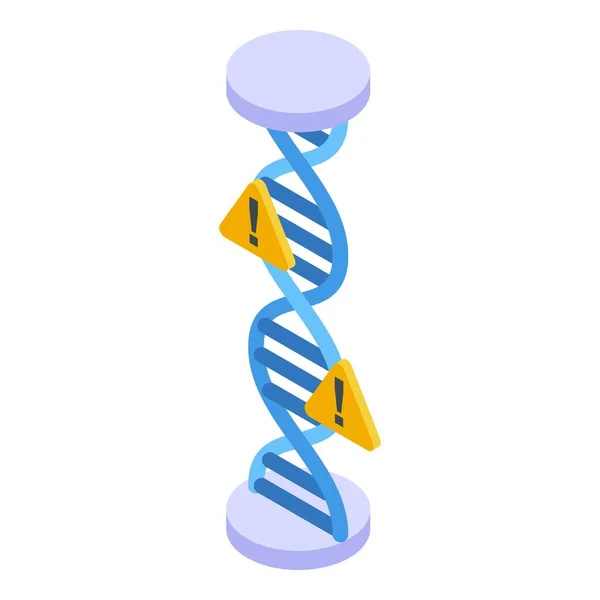 Синдром Дауна Изометрический вектор значка ДНК. Характер инвалидности — стоковый вектор