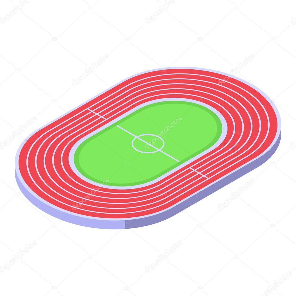 Runner app field icon isometric vector. Sport fitness