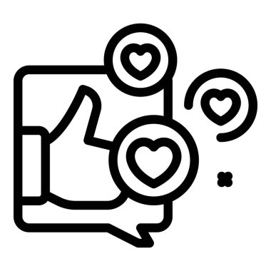 Mesaj ikonu ana hat vektörü gibi. Sosyal içerik