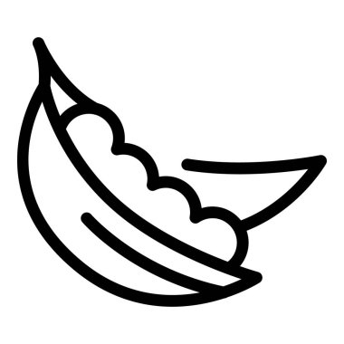 Vegan bezelye ikonu ana hat vektörü. Yemek diyeti