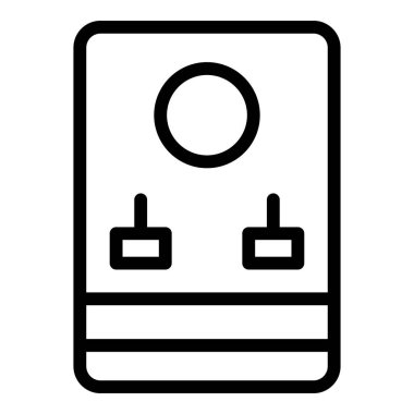 Pc hdd simgesi ana hatları vektörü. Veri belleği