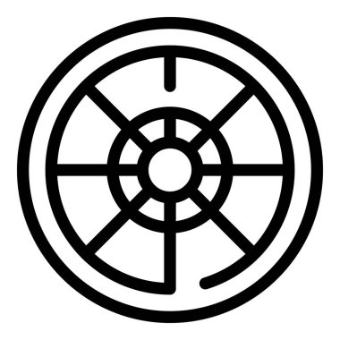 Mürekkep çemberi simgesi dış hat vektörü. Toner kopyalayıcı