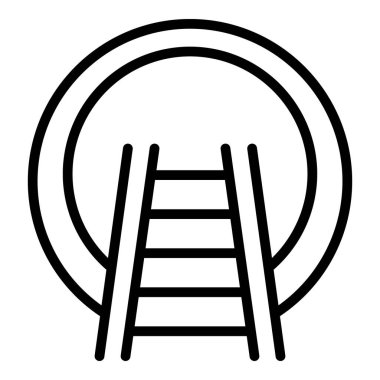 Demiryolu tünel ikonu ana hat vektörü. Trafik sinyali.