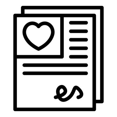 Tıbbi kart simgesi ana hat vektörü. Sağlık sigortası