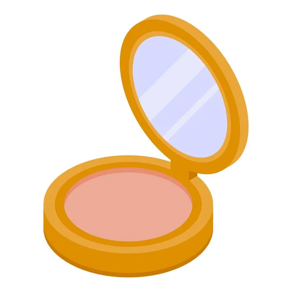 Hautpuder-Symbol isometrischen Vektor. Kosmetische Pflege — Stockvektor
