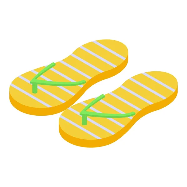 Zapatillas de playa icono vector isométrico. Zapatilla de casa — Vector de stock