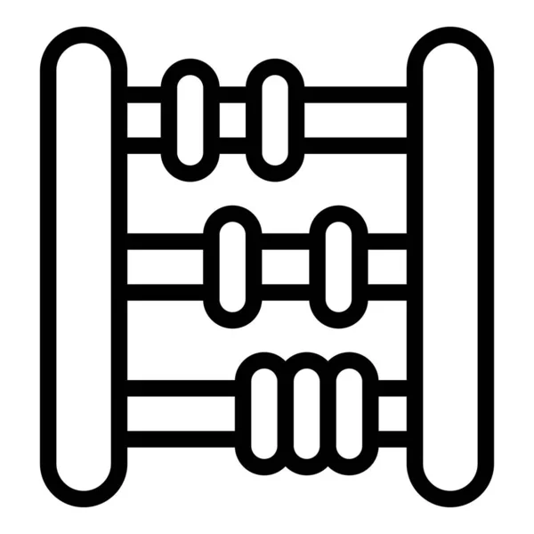 Kid abacus ikon körvonalvektor. Iskolai matematika — Stock Vector