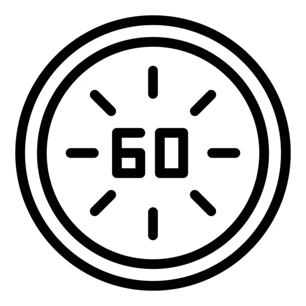 Hour time icon outline vector. Map clock — Stock Vector