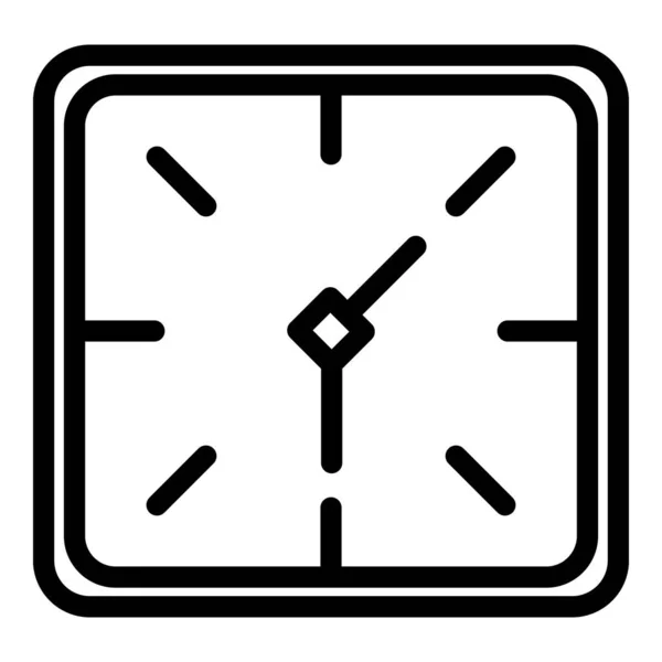 Umrissvektor mit Wanduhr-Symbol. Zeitzone — Stockvektor
