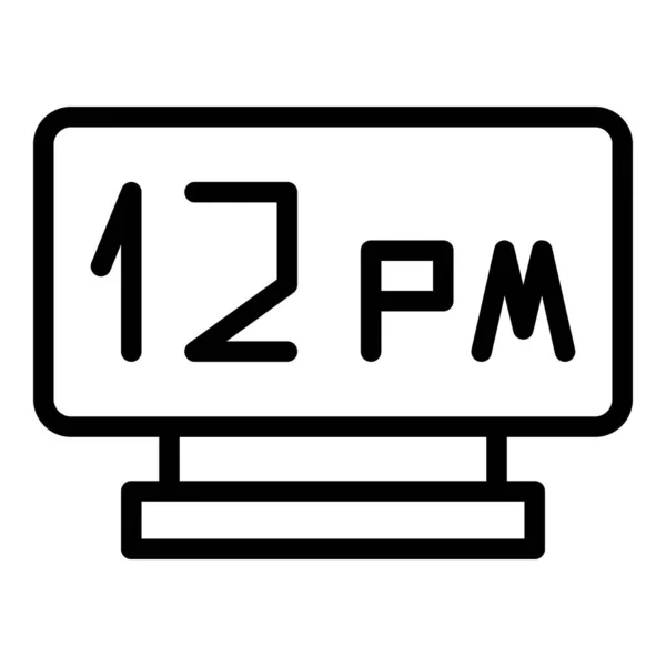 Local time icon outline vector. World zone — Stock Vector