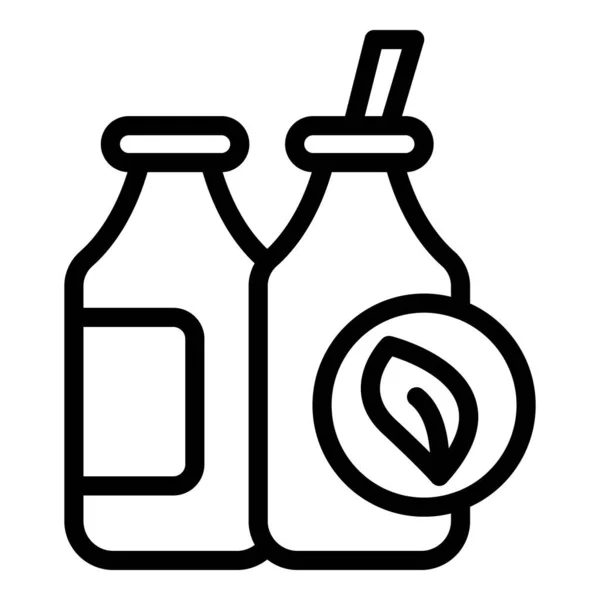 奶瓶图标勾勒病媒.饮食结构 — 图库矢量图片