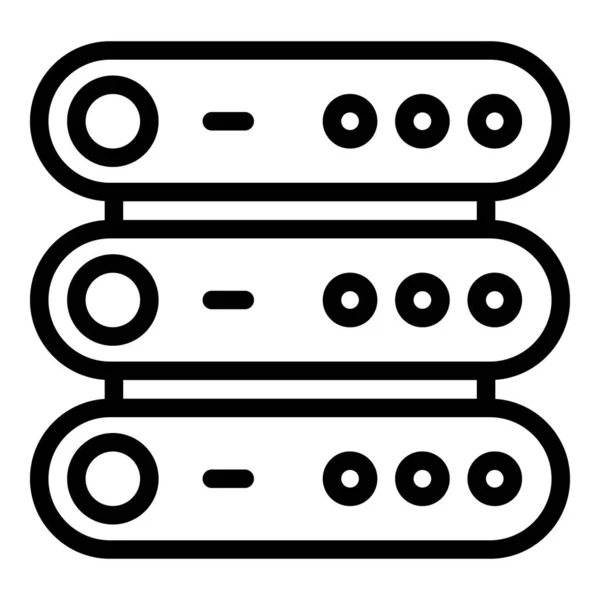 Server memory icon outline vector. Mobile data — Stock Vector