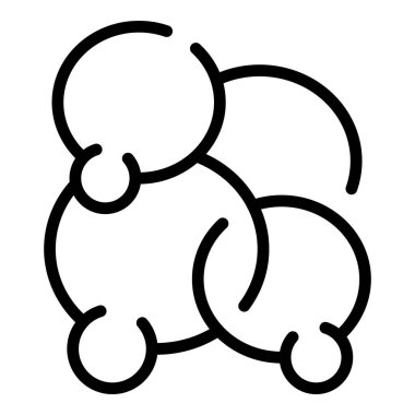 Kabarcık desteği sohbet simgesi ana hatları vektörü. Müşteri arıyor.