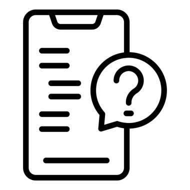 Sohbet ikon taslak vektörünü dinle. Çevrimiçi bağlantı