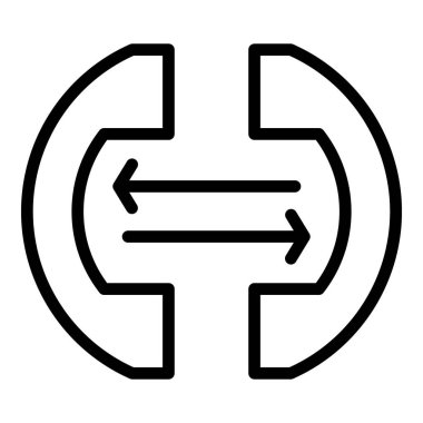 Çevrimiçi çağrı ikon ana hatları vektörü. Sohbet servisi