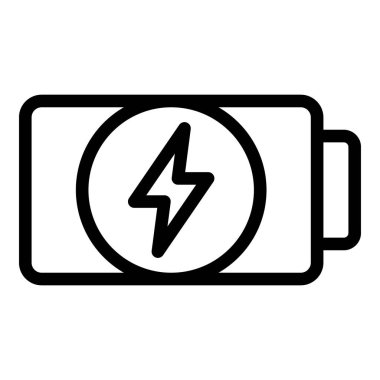 Telefon enerji ikonu ana hatları vektörü. Şarj bataryası